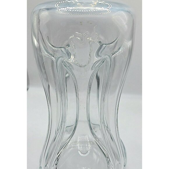 VTG Holmegaard Kluk Alcohol Decanter Danish Stopper Pinch Art Glass Blue Tint - Picture 14 of 15